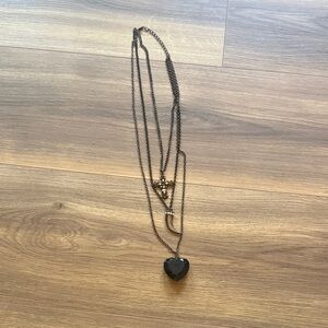 Black Heart Pendant Necklace